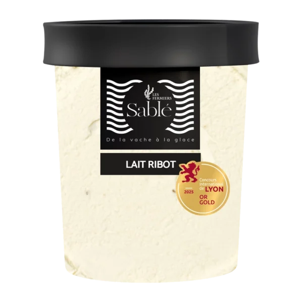 Glace lait ribot les fermiers sablé